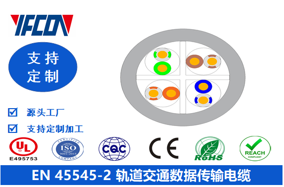 EN 45545-2 軌道交通數據傳輸電纜